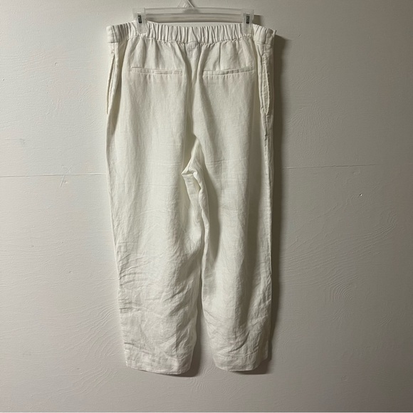 Chico's 100% Linen Wide Leg Pull on Pants Women’s 2.5 12/14 Lagenlook White - Picture 4 of 6